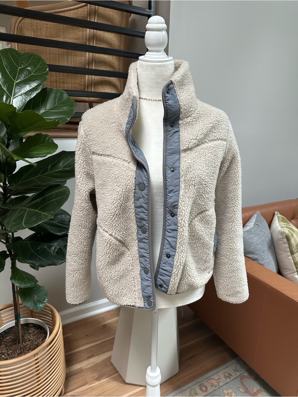 Vintage L.L. Bean Sherpa Snap Front Jacket
